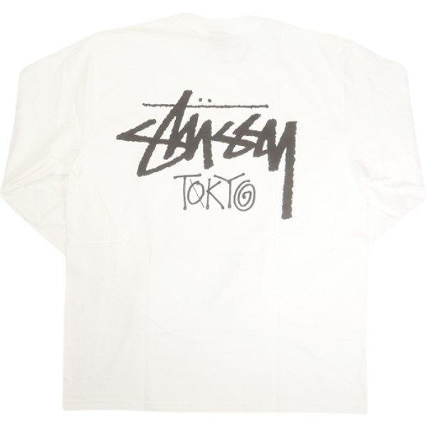 STUSSY ステューシー STOCK TOKYO LS TEE WHITE 日本の首都制限事項ロンT 白 Size 【L】 【新古品・未当てはめる品】 30009002