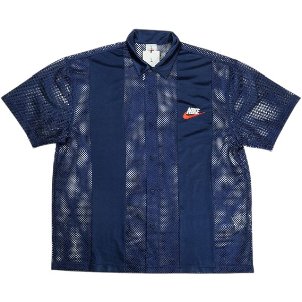SUPREME シュプリーム ×Nike 24SS Mesh S/S Shirt Navy 半袖プルオーバー 紺 Size 【L】 【新古品・未当て嵌める品】 30009256