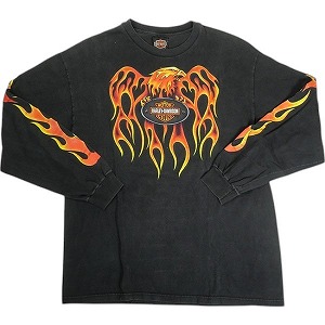 VINTAGE ヴィンテージ Harley Davidson Eagle Orange Flame LS Tee ロンT 黒 Size 【L】 【中古品-良い】 20818604｜ブランド古着の買取販売STAY246 28,897円