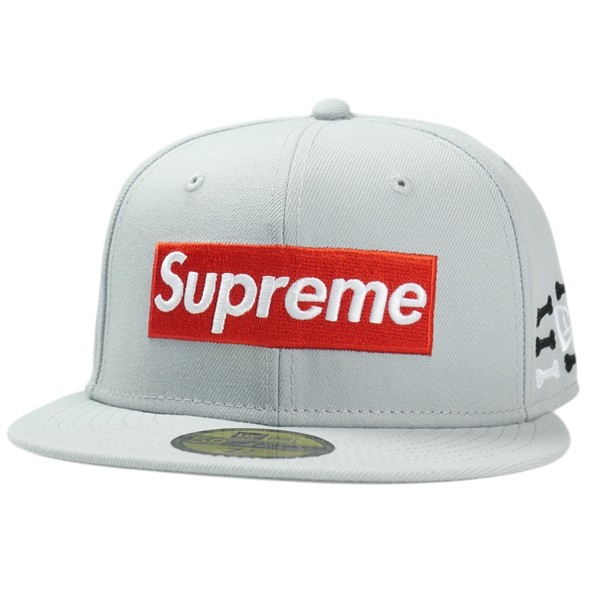 SUPREME シュプリーム 25FW Bones Box Logo New Era Grey 旗がしら 灰 Size 【7 3/8(M)】 【新古品・未当て嵌める品】 30007182