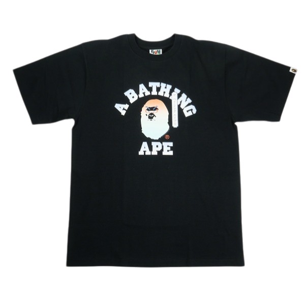 A BATHING APE ア ベイシング エイプ 26SS KABUKI COLLEGE TEE BLACK 日本限定カレッジロゴTシャツ 黒 Size 【XL】 【新古品・未使用品】 20838779｜ブランド古着の買取販売STAY246