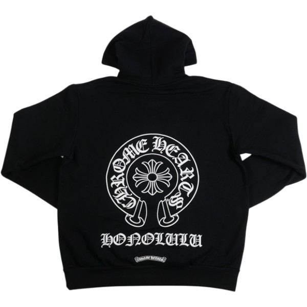 CHROME HEARTS クロム・ハーツ HONOLULU Horseshoe Pullover Hoodie ホノルル制限事項パーカー 黒 Size 【L】 【新古品・未当てはめる品】 30007006