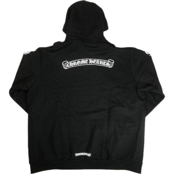 CHROME HEARTS クロム・ハーツ SCROLL PULLOVER HOODIE BLACK パーカー 黒 Size 【XL】 【新古品・未当てはめる品】 30007426