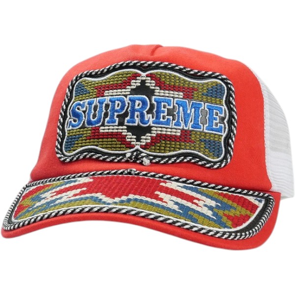 SUPREME シュプリーム 26SS Western Embroidered Mesh Back ５－Panel Red 旗がしら 赤 Size 【無償性】 【新古品・未当て嵌める品】 30008405