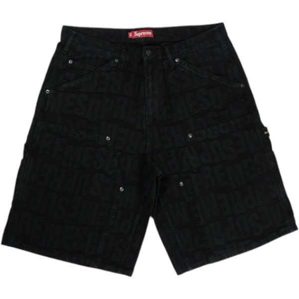 SUPREME シュプリーム 26SS Repeat Jacquard Double Knee Denim Short Black ダブルニーショーツ 黒 Size 【W34】 【新古品・未当てはめる品】 30008412
