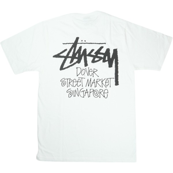STUSSY ステューシー ×DOVER STREET MARKET STOCK DSM SINGAPORE TEE WHITE プルオーバー 白 Size 【XL】 【新古品・未当て嵌める品】 20839167