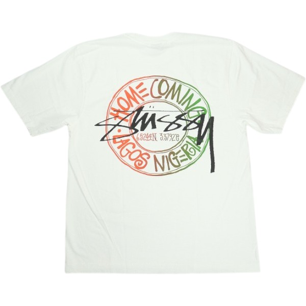 STUSSY ステューシー ×HOMECOMING BUANA PIG DYED TEE WHITE プルオーバー 白 Size 【L】 【新古品・未当て嵌める品】 30008567