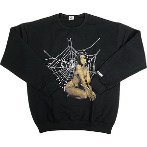 DEADLY DOLL デッドリードール Black jj spider crewneck Black クルーネックスウェット 黒 Size 【L】 【新古品・未使用品】 20805315|ブランド古着の買取販売STAY246