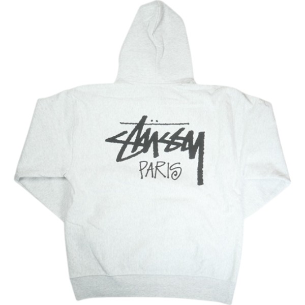 STUSSY ステューシー STOCK PARIS HOOD ASH HEATHER パリ限定パーカー 灰 Size 【XL】 【新古品・未使用品】 30008632|ブランド古着の買取販売STAY246