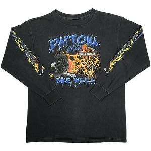 VINTAGE ヴィンテージ Harley-Davidson ハーレーダビッドソン Deytona bike week Eagle Logo LS Tee ロンT 黒 Size 【L相当】 【中古品-良い】 20827804|ブランド古着の買取販売STAY246