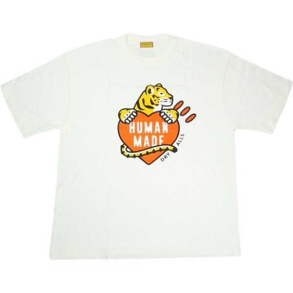 HUMAN MADE ヒューマンメイド 25AW GRAPHIC T-SHIRT WHITE HM30TE007 タイガーハートTシャツ 白 Size 【XXL】 【中古品-ほぼ新品】 30005624｜ブランド古着の買取販売STAY246
