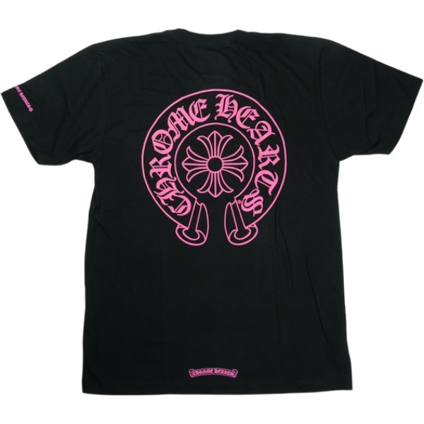 CHROME HEARTS クロム・ハーツ HORSESHOE S/S TEE BLACK/PINK Tシャツ 黒 Size 【L】 【新古品・未使用品】 30011018｜ブランド古着の買取販売STAY246