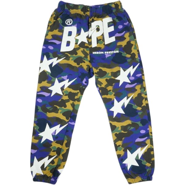 A BATHING APE ア ベイシング エイプ ×HERON PRESTON MIX 1ST CAMO SWEAT PANTS スウェットパンツ マルチ Size 【L】 【中古品-良い】 30006635|ブランド古着の買取販売STAY246