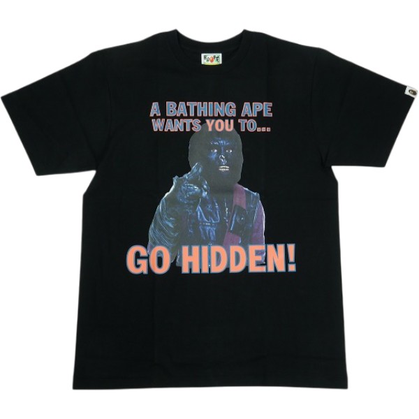 A BATHING APE ア ベイシング エイプ ×HIDDEN GO HIDDEN TEE BLACK プルオーバー 黒 Size 【M】 【新古品・未当て嵌める品】 30007142