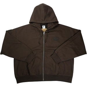STUSSY ステューシー ×NIKE 25FW STONE WASHED FLEECE ZIP HOODIE Dark Cinder ジップパーカー 茶 Size 【L】 【新古品・未使用品】 20829540|ブランド古着の買取販売STAY246