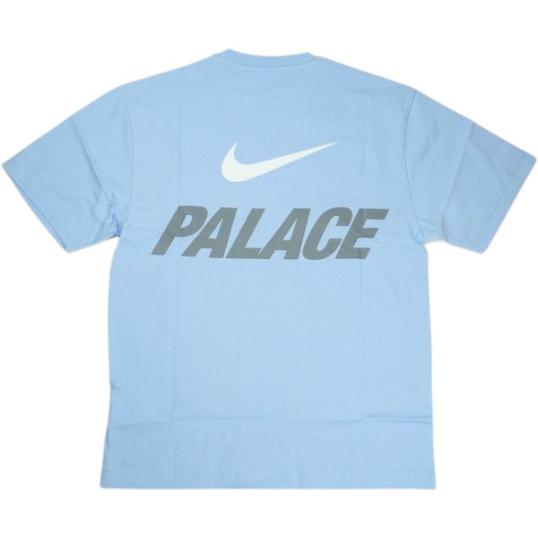 Palace Skateboards 九重の天滑るゲーム盤 ×Nike 26SS Font Swoosh T Shirt Sky Blue プルオーバー 水色 Size 【XL】 【新古品・未当て嵌める品】 30010176