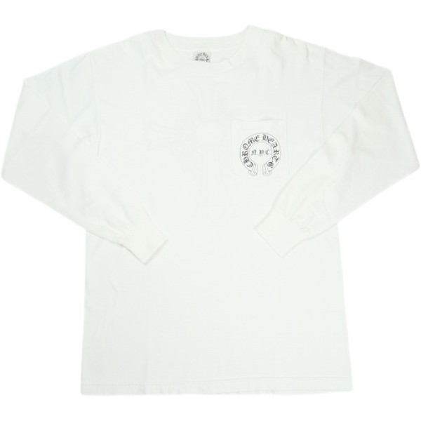 CHROME HEARTS クロム・ハーツ FLORAL CROSS L/S TEE NEW YORL EXCLUSIVE NYC WHITE ニューヨーク限定ロンT オールド 白 Size 【M】 【中古品-良い】 30011107｜ブランド古着の買取販売STAY246