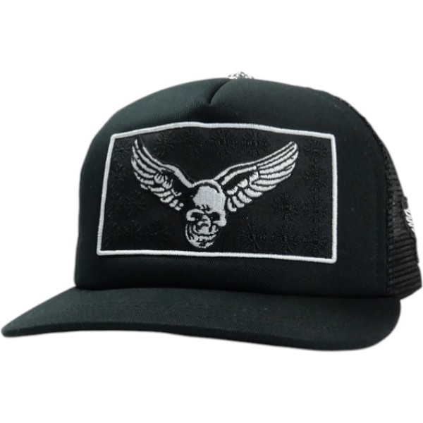 CHROME HEARTS クロム・ハーツ FOTI &times; AEROSMITH &times; YUNGBLUD TRUCKER CAP メッシュキャップ 黒 Size 【フリー】 【新古品・未使用品】 30008831｜ブランド古着の買取販売STAY246