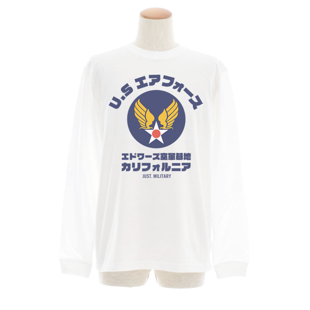 楽天市場 エアフォース Air Force Tシャツ エアフォース カタカナ 長袖tシャツ ロンt ロングスリーブ メンズ レディース ティーシャツ アメリカ U S Usa ミリタリー エアーフォース ベース アメカジ 大きいサイズ S M L Xl Xxl Just ジャスト ステイブルー セレクト