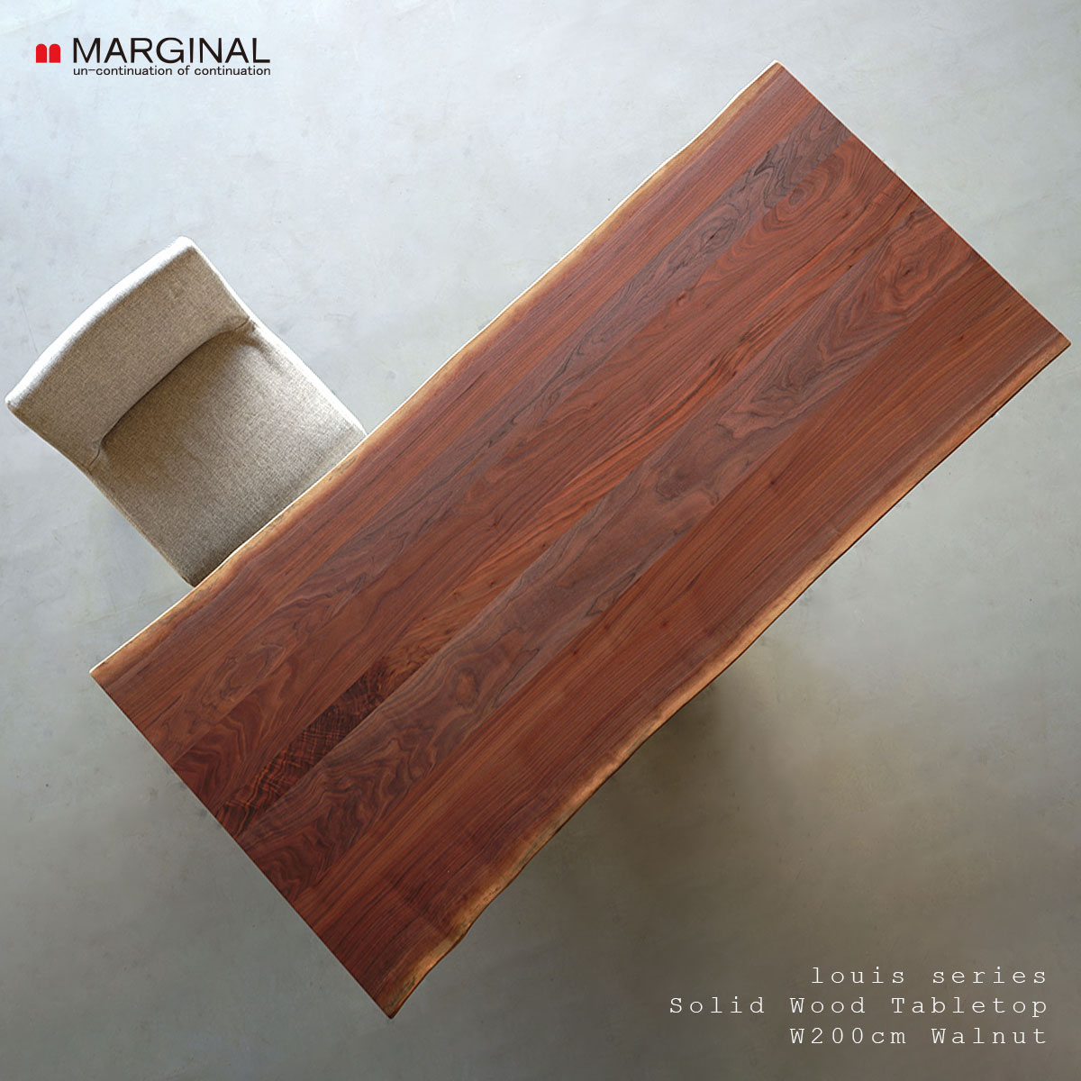 ウォールナット 耳付き無垢一枚板 200cm テーブル天板 楽天市場】【ウォールナット 耳付きハギ材 天板のみ】W200 長方形 四角