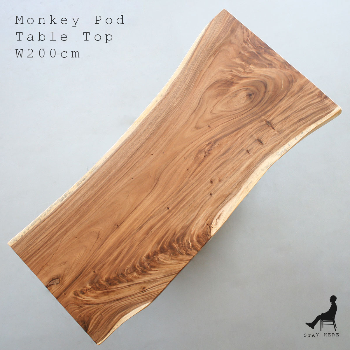 楽天市場】【モンキーポッド 一枚板天板 幅160cm】【現品】｜幅