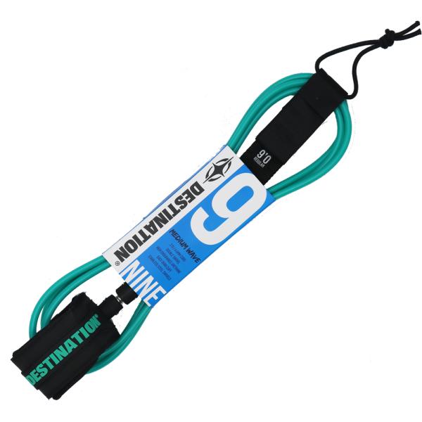 9'0 7mm ミディアム エメラルドグリーン リーシュ ディスティネーション DOUBLE SWEIVEL LEASH MATT MEDIUM リーシュコード DESTINATION サーフィン 4,826円