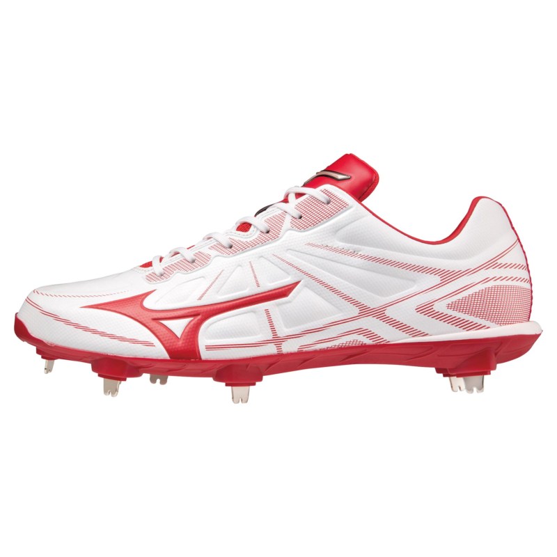 MIZUNO ミズノ 【グローバルエリート】ライトレボエリート ホワイト×レッド 野球 シューズ スパイク|ステディーサーフ店