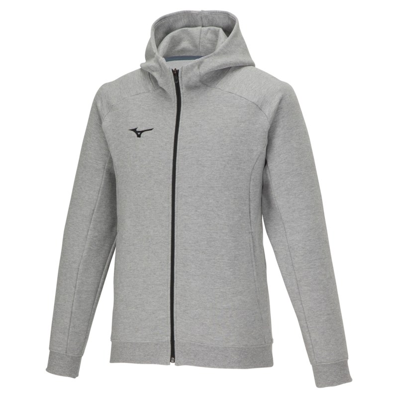 MIZUNO ミズノ スウェットフルジップフーディ グレー杢 トレーニングウエア