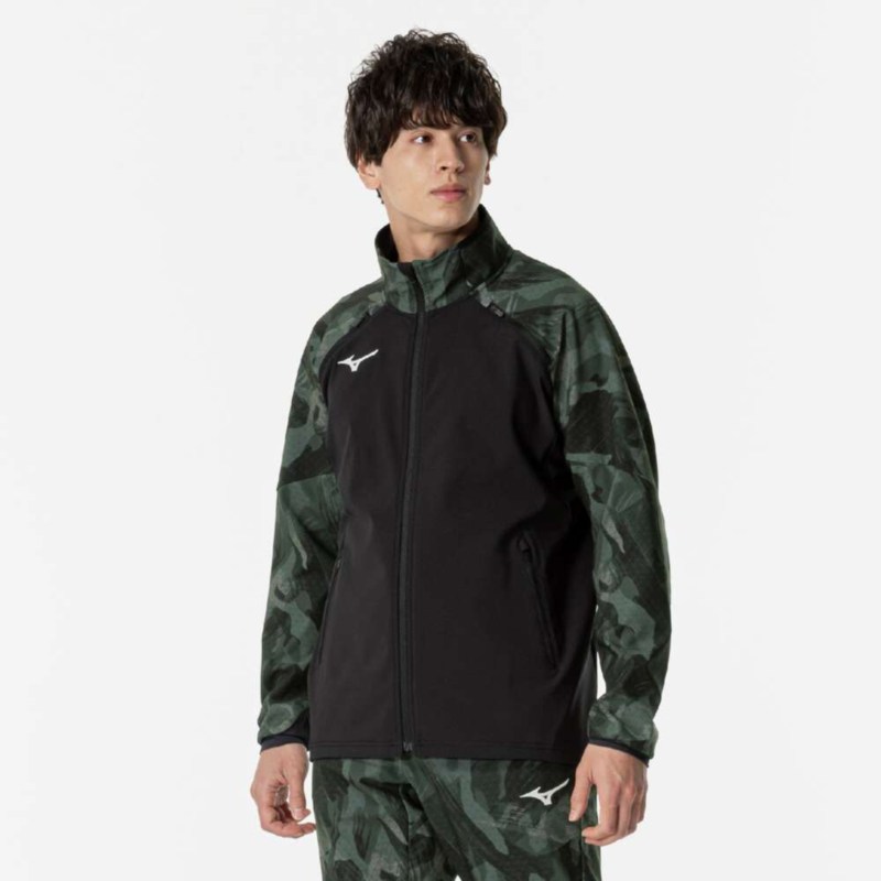 即納 MIZUNO ミズノ 【伸ばすこと／防風／吸湿熱のある状態】テック遮蔽物×ブレスサーモジャケット 黒いこと 形づくる御召しもの