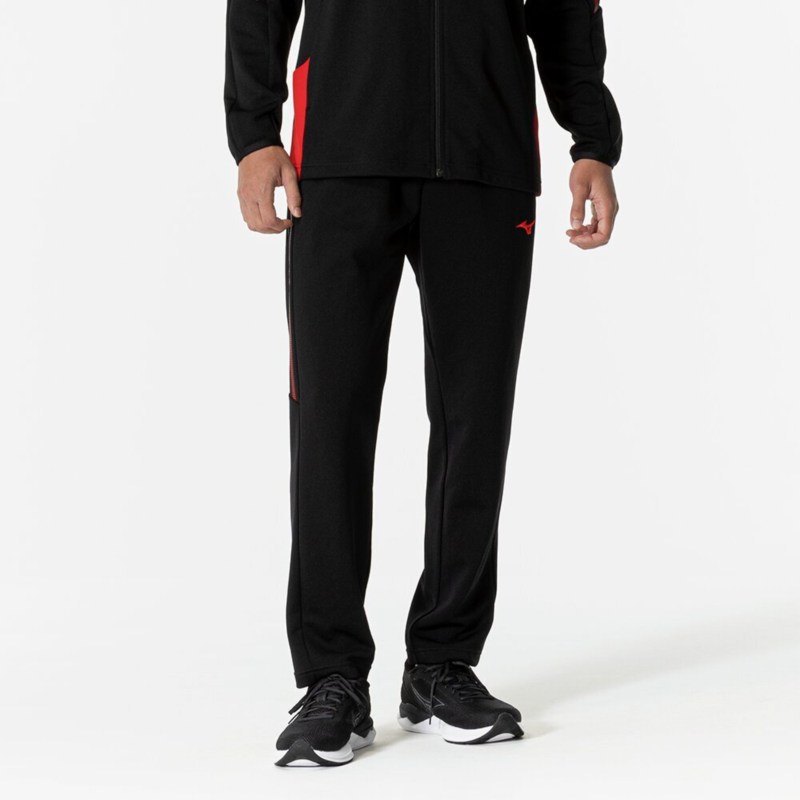 MIZUNO ミズノ MC生産ライン ウォームアップパンツ 黒いこと×チャイニーズ赤いこと 形づくる御召しもの