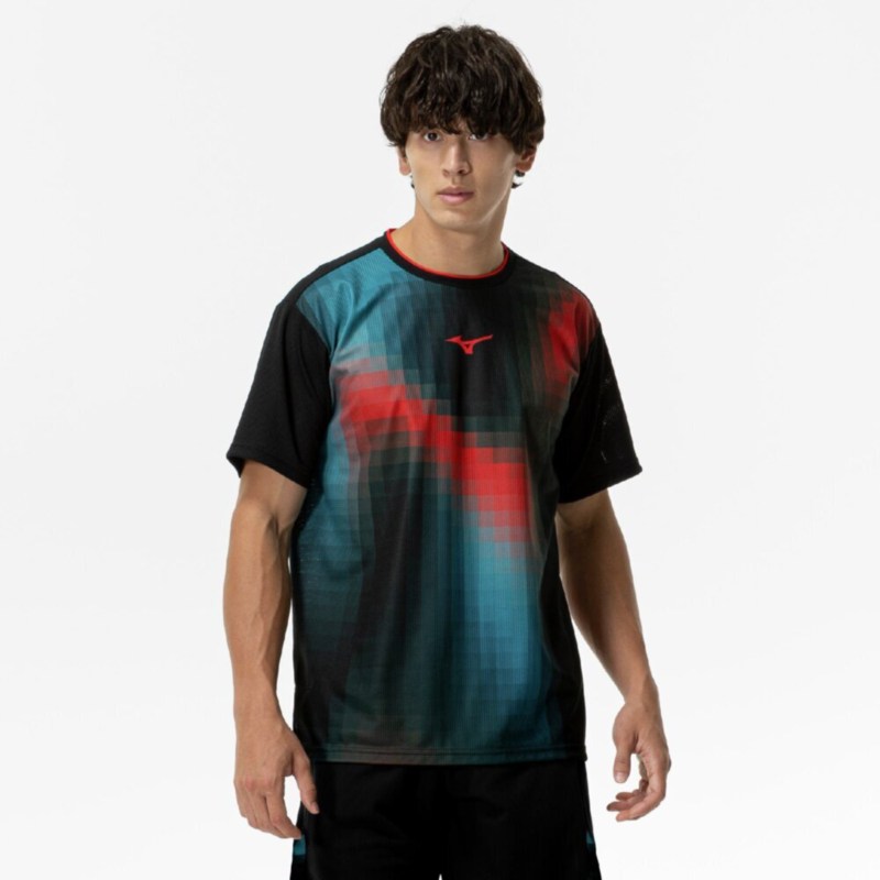 MIZUNO ミズノ 【汗処理／通気】ドライエアロフローゲームシャツ(ラケットスポーツ) ブラック テニス ウエア