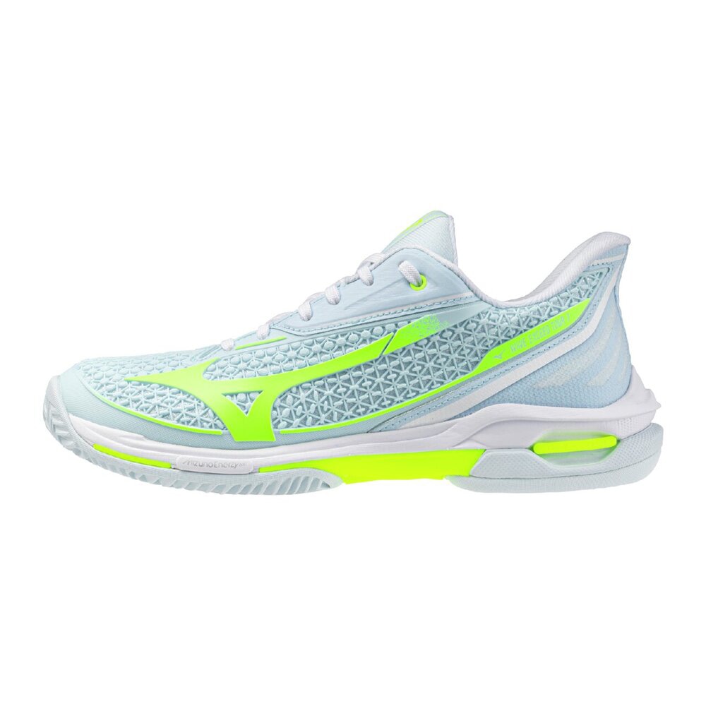 MIZUNO ミズノ 【粘土/砂入り口・入口人工芝厚地の外套】ウエーブエクシードツアー7 OC ともし火青み×黄色 庭球シューズ 靴 くつ E WAVE EXCEED TOUR7 OC