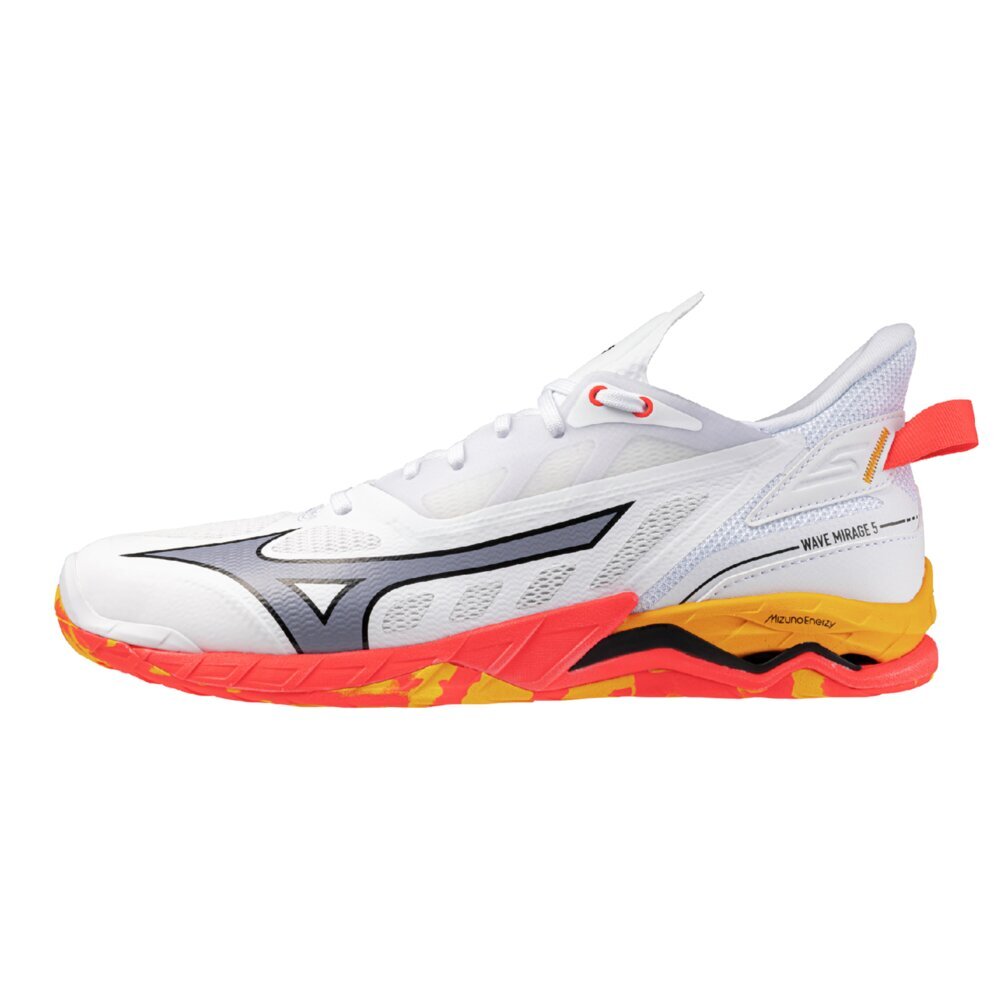 MIZUNO ミズノ ウエーブミラージュ5 ホワイト×ブラック×オレンジ ハンドボール靴 くつ WAVE MIRAGE 5|ステディーサーフ店