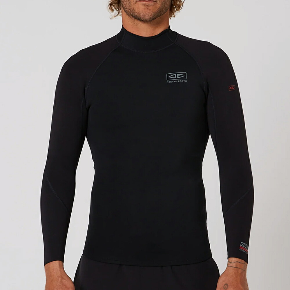 O&E 1.5mm LONG SLEEVE DOUBLE BLACK サーフィン OCEAN&EARTH｜ステディーサーフ店