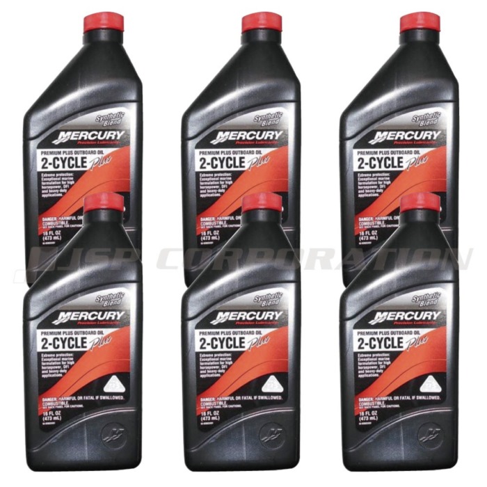QUICK SILVER (MERCURY) TC-W3 プレミアムプラスオイル 1ケース 2サイクル船外機オイル 946ml×6本 メンテナンス用品 オイル