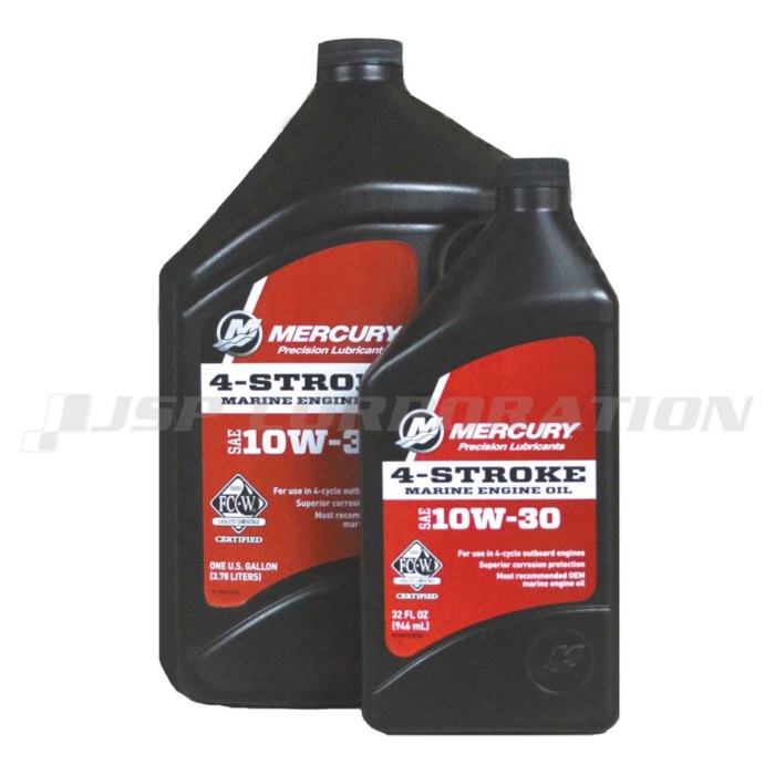 QUICK SILVER (MERCURY) 4打つこと 船外機油絵の具 1入れもの SAE 10W-30 3.78L×3本 検査と修理属具 油絵の具 ボート-マリンスポーツ