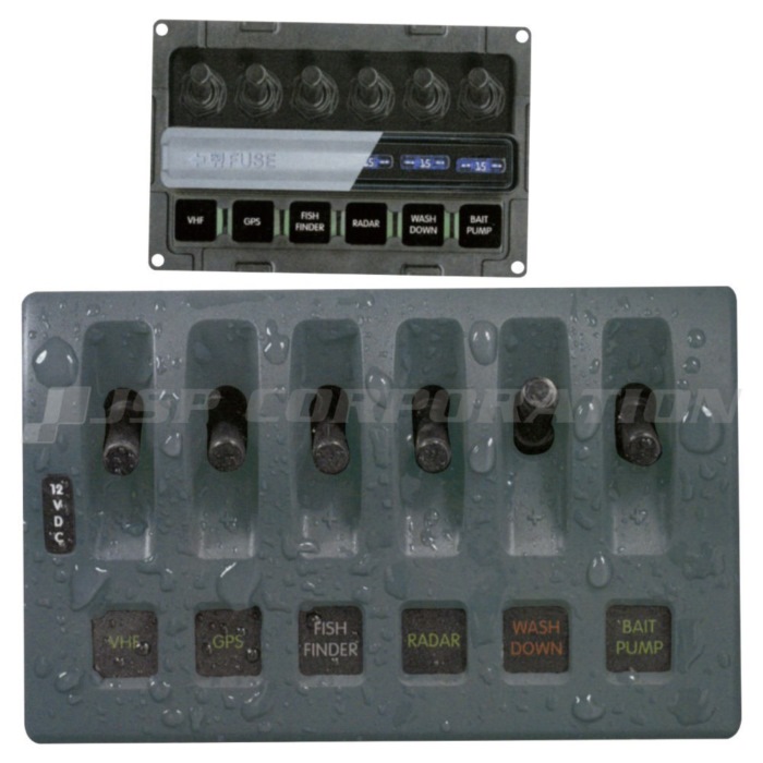 防水ブレードフェーズパネル 6連 4306 ボート用品 電装品|ステディーサーフ店