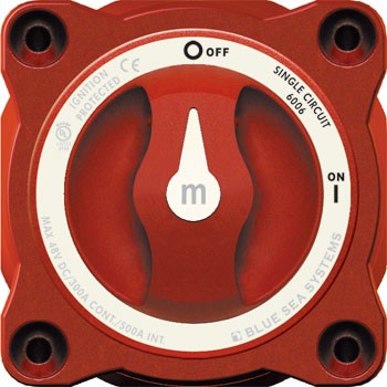 BLUE SEA SYSTEMS バッテリースイッチ ミニ ON OFF ノブタイプ 6006 ボート用品 電装品｜ステディーサーフ店