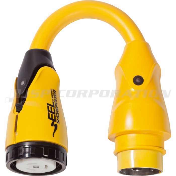 MARINCO EELスタイル ピッグテールアダプター P504-503 50A 125V 250V雄&rarr;50A 125V雌 ボート用品 電装品｜ステディーサーフ店