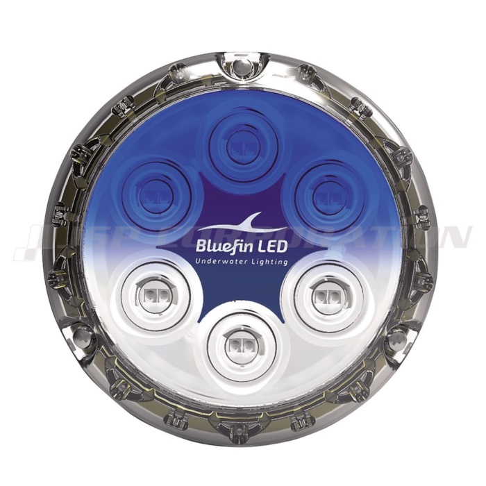 BlueFin LED 水中ライト Piranha P12 デュアルカラー 白 青 12 24V対応 ボート用品 電装品