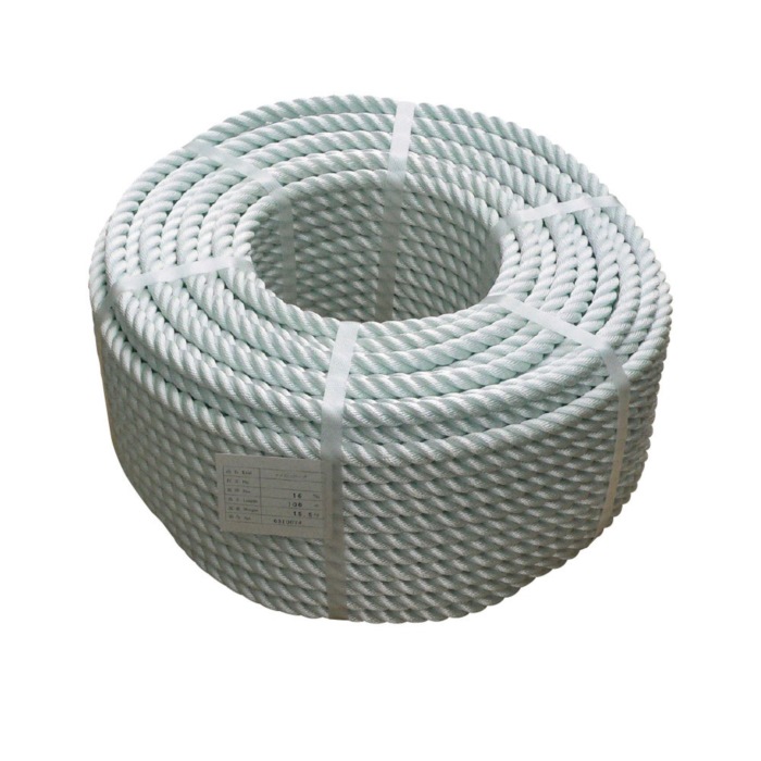 ナイロンクロスロープ (3つ打ち) 16mm×200m もやいロープ 係船ロープ ボート用品