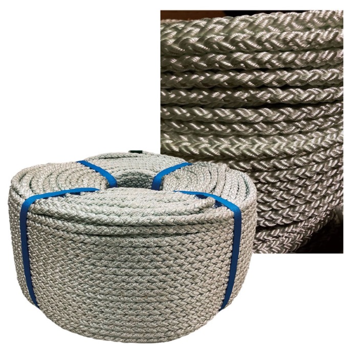 ナイロンクロスロープ 8つ打ち 14mm×200m ボート用品 係船用具