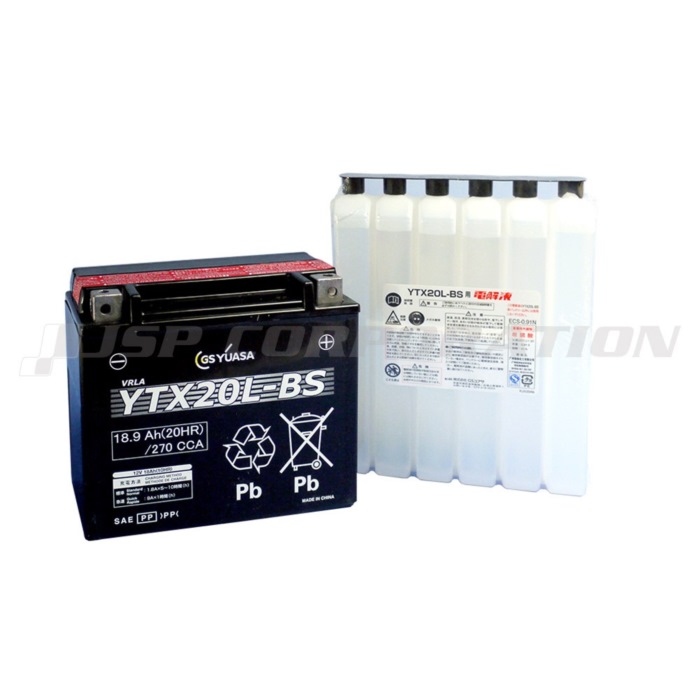 GS YUASA バッテリー YTX20L-BS メンテナンスフリー ボートメンテナンス用品