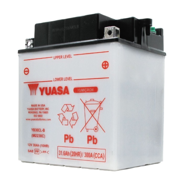 YUASA バッテリー YB30CL-B (278001882) 【電解液なし】 ボートメンテナンス用品