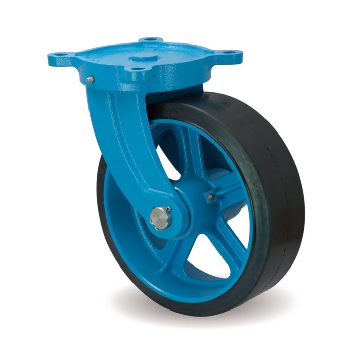 岡本工機 船台雨合羽型キャスター 天然ゴム拷問台 自在金具付 EM-MG-OM 250×90 猪牙備品