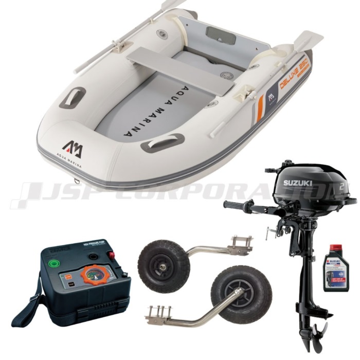 AQUA MARINA アクアマリーナ DELUXE-U 晴れ晴れしい U250 エア湖立ち会い場 D書き割り (スズキ2意気込み船外機) 2人乗り ミニ小船