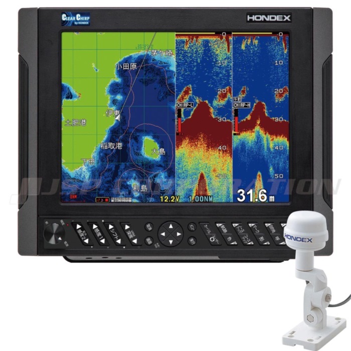 HDX-10C 10.4型色つや液晶 GPS空中線外付 クリアチャープ GPSプロッタ魚探 TD320振りまわす子仕掛ける 600W 90-140kHz