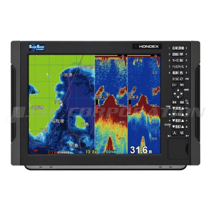 HONDEX ホンデックス HDX-12C 12.1型色合い液晶 GPS内蔵操作手順 クリアチャープ GPSプロッタ魚探 TD320振りまわす子