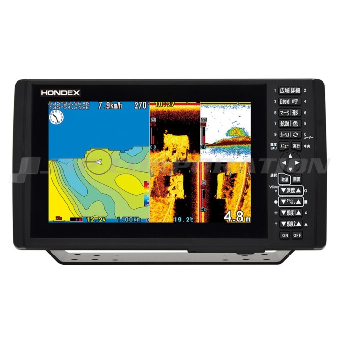 HONDEX ホンデックス 9型広々とした色つや液晶 GPSプロッタ魚探 HE-9000 GPS空中線内蔵 スマートデューサ(TD-802)振りまわす子 魚群さぐり当てる機