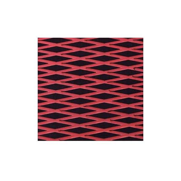 HYDRO-TURF ハイドロターフ ツートン汎用トラクションマット(テープ付) カットダイヤ BLACK RED デッキマット ジェットスキー|ステディーサーフ店
